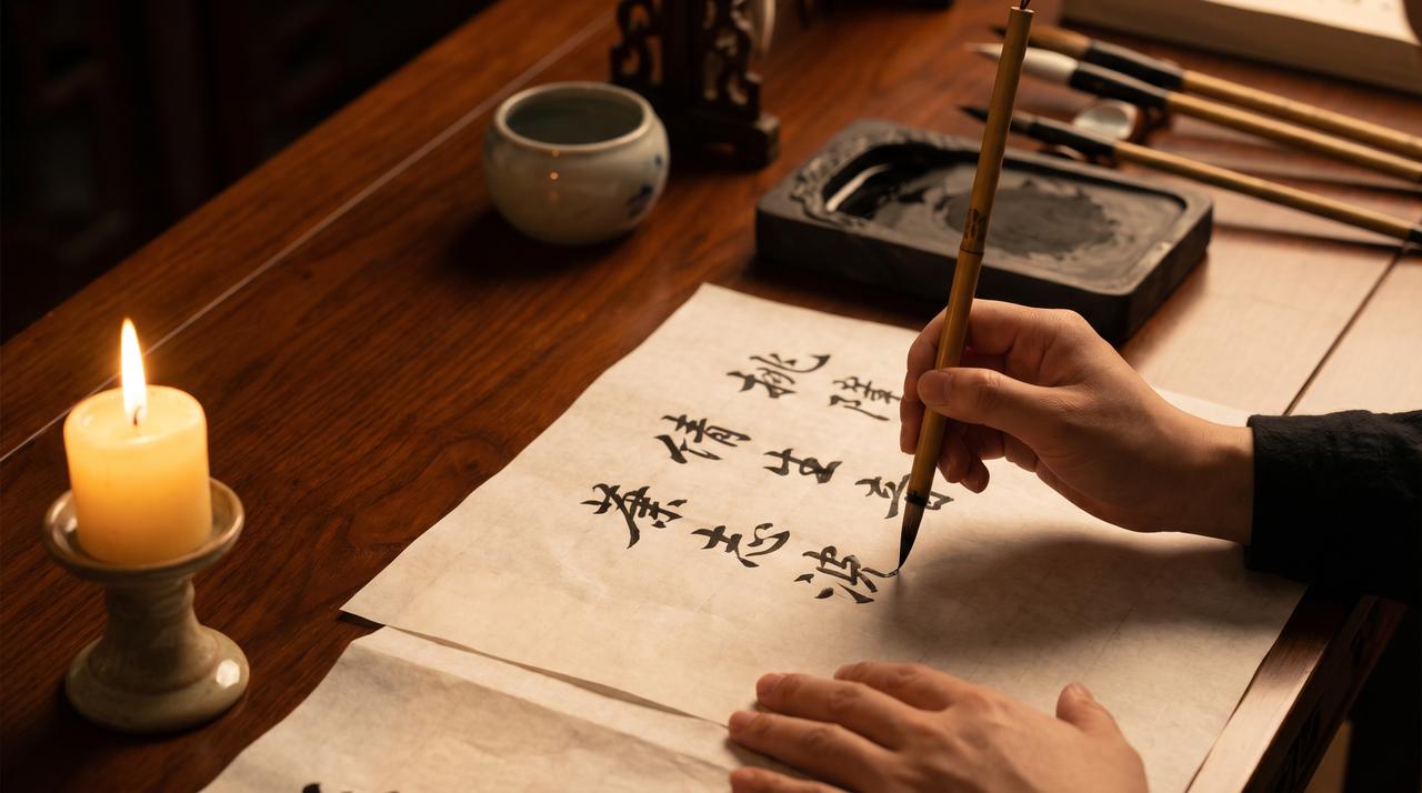 香蕉视频书法艺术视频教程 – 毛笔字入门视频演示，www.yptqci.cn